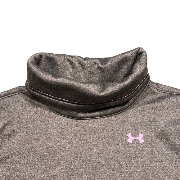 Under Armour ColdGear Storm Gray Purple Cowl Neck Pullover Sweatshirt Womens XXL - Picture 5 of 7